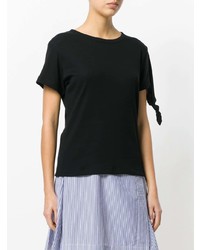 schwarzes T-Shirt mit einem Rundhalsausschnitt von JW Anderson