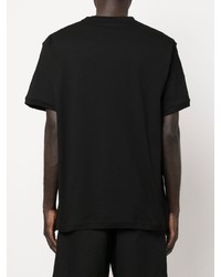 schwarzes T-Shirt mit einem Rundhalsausschnitt von Alexander McQueen