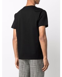 schwarzes T-Shirt mit einem Rundhalsausschnitt von Alexander McQueen