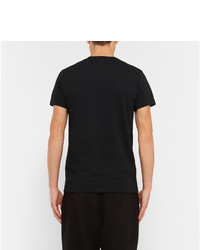 schwarzes T-Shirt mit einem Rundhalsausschnitt von Jil Sander