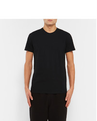 schwarzes T-Shirt mit einem Rundhalsausschnitt von Jil Sander