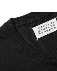 schwarzes T-Shirt mit einem Rundhalsausschnitt von Maison Margiela