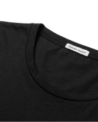 schwarzes T-Shirt mit einem Rundhalsausschnitt von Tomas Maier