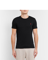 schwarzes T-Shirt mit einem Rundhalsausschnitt von Polo Ralph Lauren