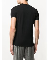 schwarzes T-Shirt mit einem Rundhalsausschnitt von Emporio Armani