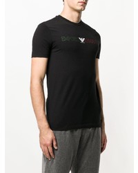 schwarzes T-Shirt mit einem Rundhalsausschnitt von Emporio Armani