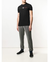 schwarzes T-Shirt mit einem Rundhalsausschnitt von Emporio Armani