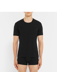 schwarzes T-Shirt mit einem Rundhalsausschnitt von Dolce & Gabbana