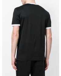 schwarzes T-Shirt mit einem Rundhalsausschnitt von Dolce & Gabbana Underwear