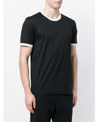 schwarzes T-Shirt mit einem Rundhalsausschnitt von Dolce & Gabbana Underwear