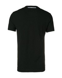 schwarzes T-Shirt mit einem Rundhalsausschnitt von Dolce & Gabbana Underwear