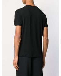 schwarzes T-Shirt mit einem Rundhalsausschnitt von Giorgio Armani