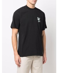 schwarzes T-Shirt mit einem Rundhalsausschnitt von Bonsai