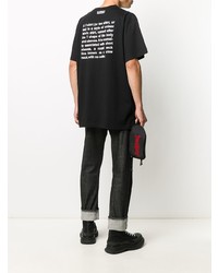 schwarzes T-Shirt mit einem Rundhalsausschnitt von Vetements