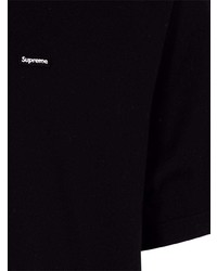 schwarzes T-Shirt mit einem Rundhalsausschnitt von Supreme