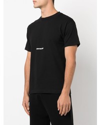 schwarzes T-Shirt mit einem Rundhalsausschnitt von Saintwoods