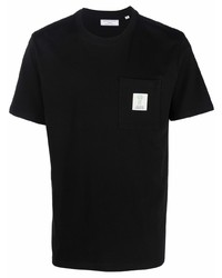 schwarzes T-Shirt mit einem Rundhalsausschnitt von Societe Anonyme