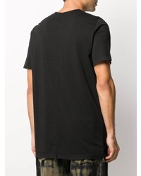 schwarzes T-Shirt mit einem Rundhalsausschnitt von Rick Owens DRKSHDW