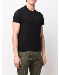 schwarzes T-Shirt mit einem Rundhalsausschnitt von Rick Owens