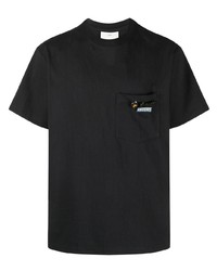 schwarzes T-Shirt mit einem Rundhalsausschnitt von Song For The Mute