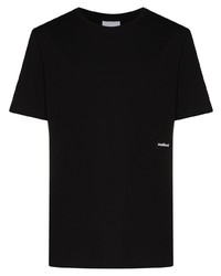 schwarzes T-Shirt mit einem Rundhalsausschnitt von Soulland