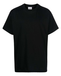 schwarzes T-Shirt mit einem Rundhalsausschnitt von Soulland