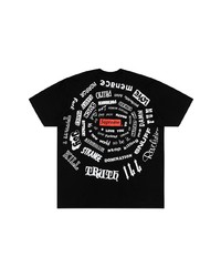 schwarzes T-Shirt mit einem Rundhalsausschnitt von Supreme