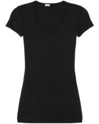 schwarzes T-Shirt mit einem Rundhalsausschnitt von Splendid