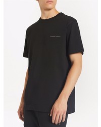 schwarzes T-Shirt mit einem Rundhalsausschnitt von Giuseppe Zanotti