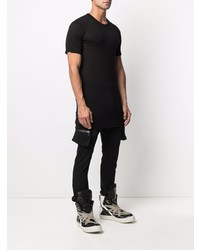 schwarzes T-Shirt mit einem Rundhalsausschnitt von Rick Owens