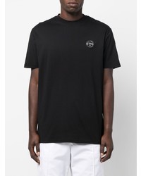 schwarzes T-Shirt mit einem Rundhalsausschnitt von Plein Sport