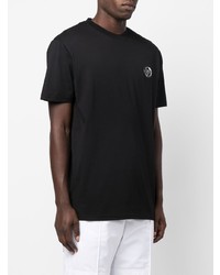 schwarzes T-Shirt mit einem Rundhalsausschnitt von Plein Sport