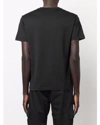 schwarzes T-Shirt mit einem Rundhalsausschnitt von Stone Island