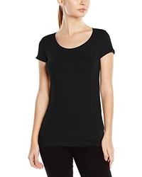 schwarzes T-Shirt mit einem Rundhalsausschnitt von Stedman Apparel