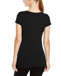 schwarzes T-Shirt mit einem Rundhalsausschnitt von Stedman Apparel
