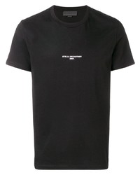 schwarzes T-Shirt mit einem Rundhalsausschnitt von Stella McCartney