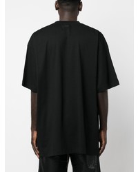 schwarzes T-Shirt mit einem Rundhalsausschnitt von Vetements