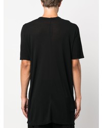 schwarzes T-Shirt mit einem Rundhalsausschnitt von Rick Owens