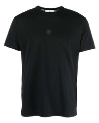 schwarzes T-Shirt mit einem Rundhalsausschnitt von Stone Island