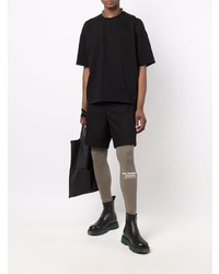 schwarzes T-Shirt mit einem Rundhalsausschnitt von Rick Owens DRKSHDW