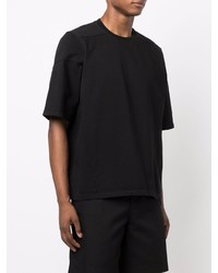 schwarzes T-Shirt mit einem Rundhalsausschnitt von Rick Owens DRKSHDW