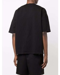 schwarzes T-Shirt mit einem Rundhalsausschnitt von Rick Owens DRKSHDW