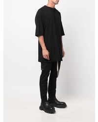 schwarzes T-Shirt mit einem Rundhalsausschnitt von Rick Owens DRKSHDW