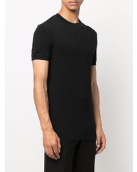 schwarzes T-Shirt mit einem Rundhalsausschnitt von Ermenegildo Zegna