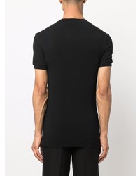 schwarzes T-Shirt mit einem Rundhalsausschnitt von Ermenegildo Zegna