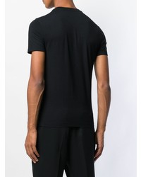 schwarzes T-Shirt mit einem Rundhalsausschnitt von Fendi