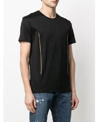 schwarzes T-Shirt mit einem Rundhalsausschnitt von Alexander McQueen