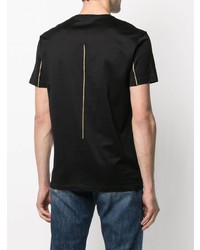 schwarzes T-Shirt mit einem Rundhalsausschnitt von Alexander McQueen