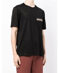 schwarzes T-Shirt mit einem Rundhalsausschnitt von Paul Smith