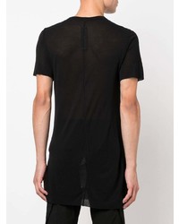 schwarzes T-Shirt mit einem Rundhalsausschnitt von Rick Owens